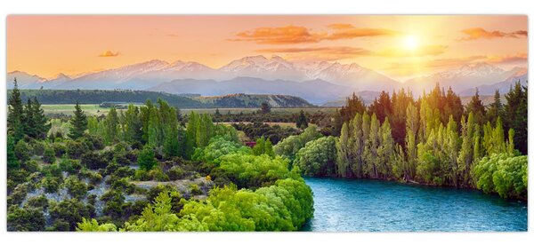Tablou - Pădure peisaj montan (120x50 cm)