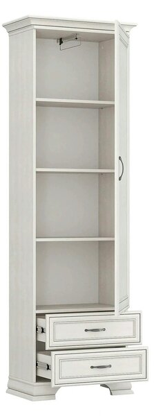Dulap TIFFANY II, grej, PAL laminat, cu o usa si 2 sertare, 69x40x212