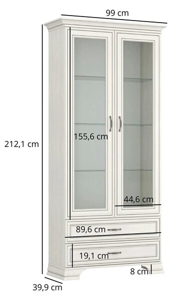 Mobilier sufragerie clasic TIFFANY II, grej, PAL laminat, 7 piese