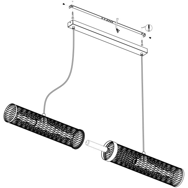 Lustră pe cablu REDCLIFFE 4xE27/40W/230V Eglo 43534