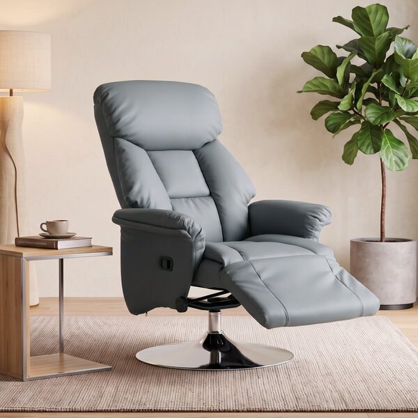 HOMCOM Fotoliu Relax Rotativ 360°, Reclinabil 130°, Gri | Aosom Romania