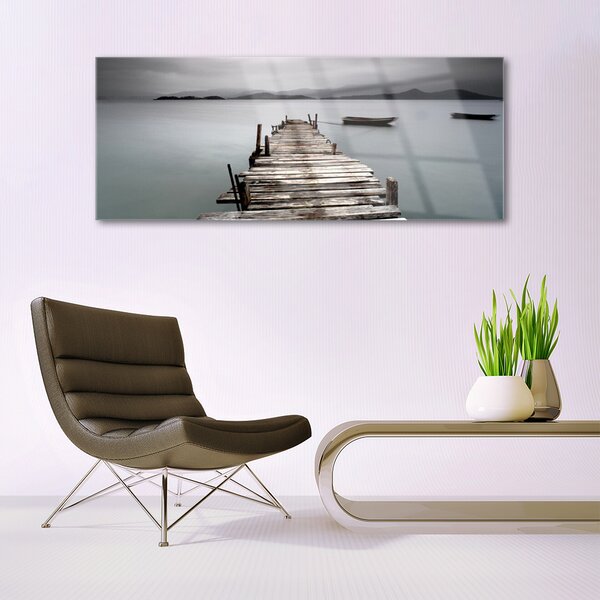Tablou pe sticla Podul Sea Arhitectura Gray