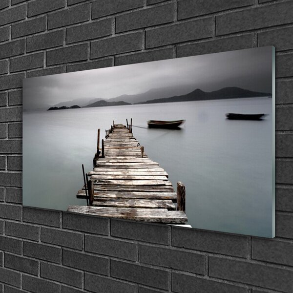 Tablou pe sticla Podul Sea Arhitectura Gray