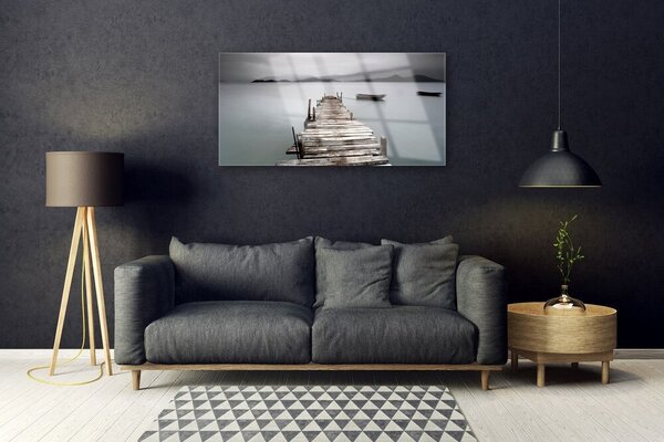 Tablou pe sticla Podul Sea Arhitectura Gray