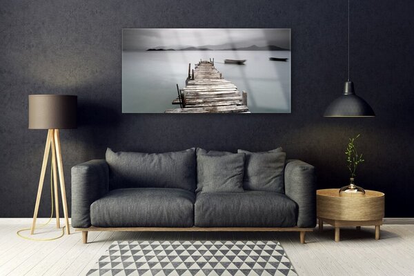 Tablou pe sticla Podul Sea Arhitectura Gray
