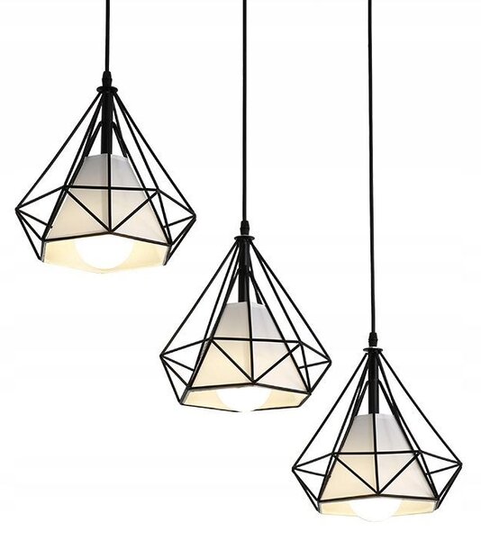 LAMPA DE TAVAN SUSPENDABILA IN STIL LOFT BELLO 3x E27