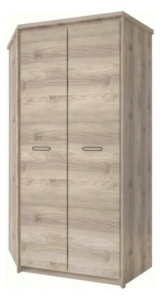 Dulap JAZZ, stejar, PAL laminat, cu 2 usi, 101x101x210 cm