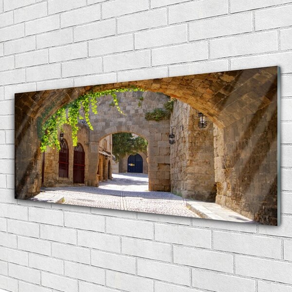 Tablou pe sticla Tunel Arhitectura Maro Gri