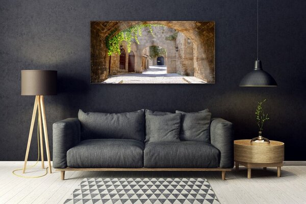 Tablou pe sticla Tunel Arhitectura Maro Gri