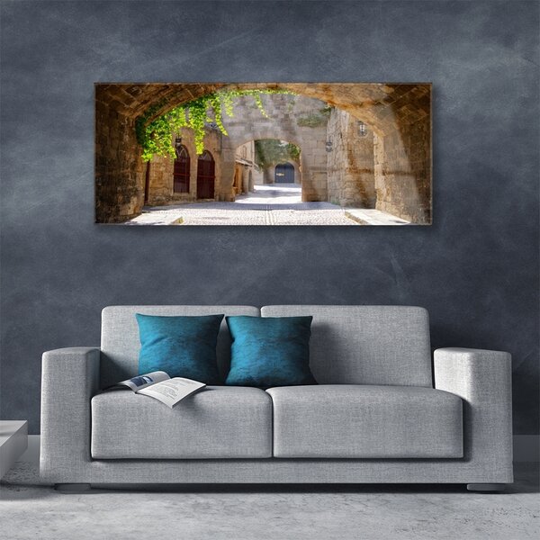 Tablou pe sticla Tunel Arhitectura Maro Gri