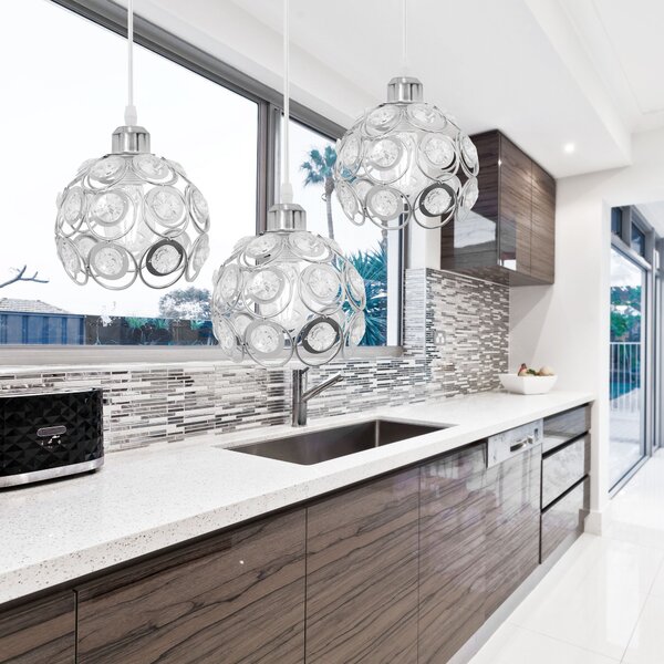 LAMPA ELEGANTA DE TAVAN APP210-3CPR Cristal Argintiu