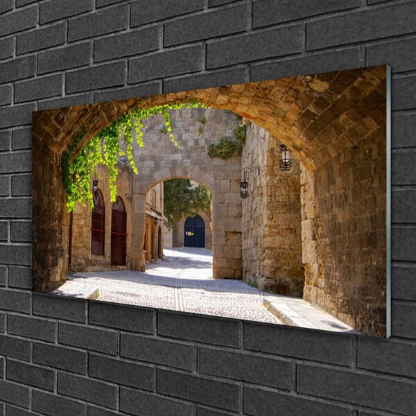 Tablou pe sticla Tunel Arhitectura Maro Gri