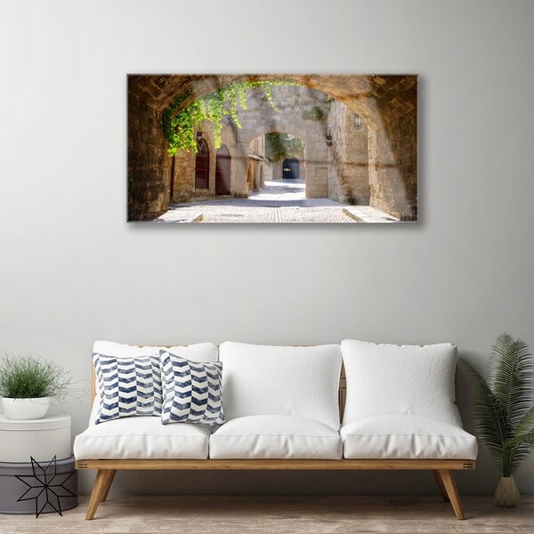 Tablou pe sticla Tunel Arhitectura Maro Gri