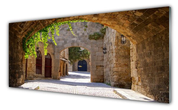 Tablou pe sticla Tunel Arhitectura Maro Gri