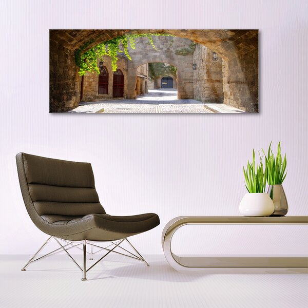 Tablou pe sticla Tunel Arhitectura Maro Gri