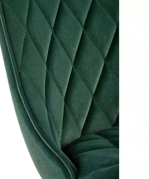 Scaun K450, verde/negru, stofa catifelata/metal, 44x58x85 cm