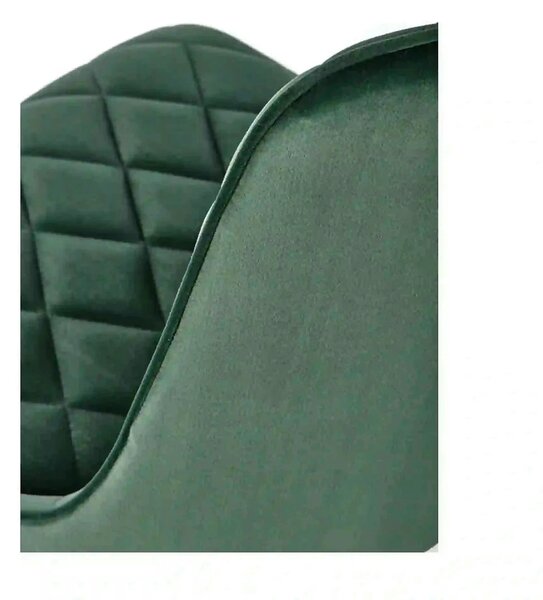 Scaun K450, verde/negru, stofa catifelata/metal, 44x58x85 cm