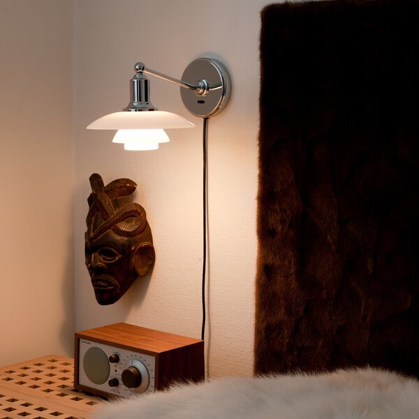 Lampă de perete Louis Poulsen, PH 2/1, reglabil, Metalic, Camera de zi, Sticlă, Design