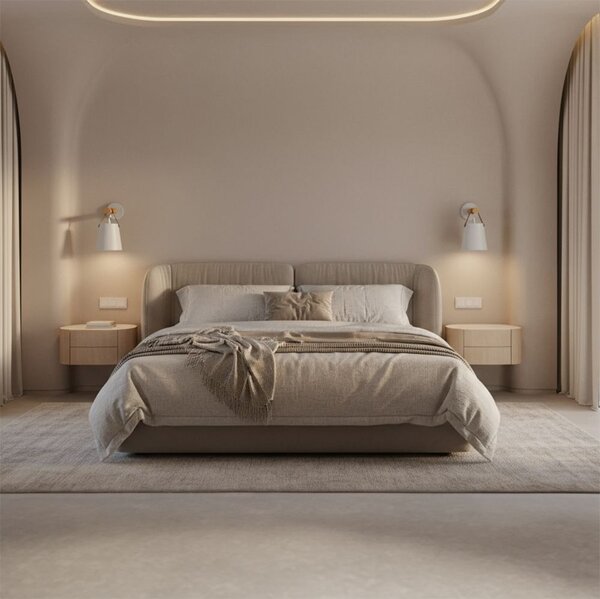 Aplica de perete din metal cu o curea alba APP467-1W