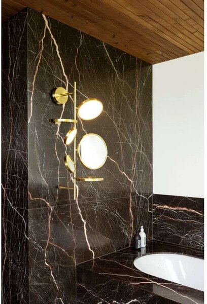 Lampă de perete DCW, Auriu / Alamă, Baie, Metal