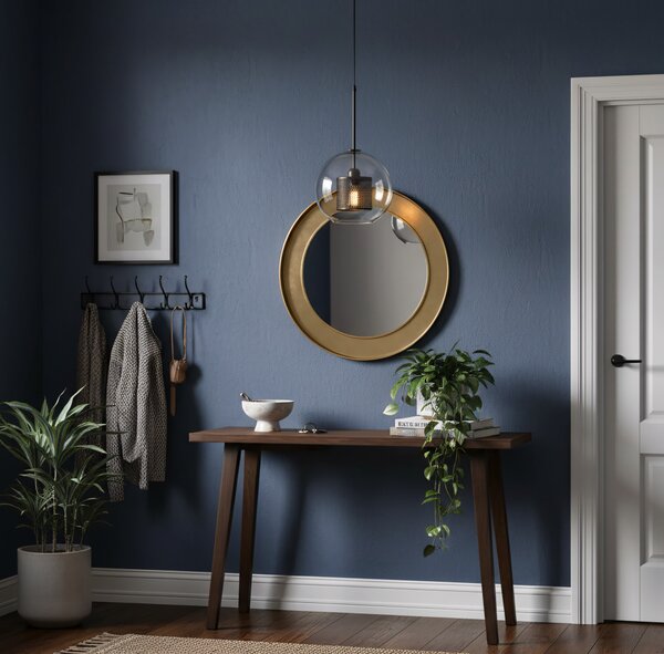 Lampă suspendată din sticlă loft neagra APP557-1CP 20cm