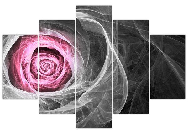 Tablou - Trandafir abstract, fucsia (150x105 cm)