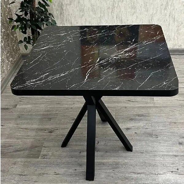 Masa bucatarie patrat texturata, Homs ,negru,70 x 70X75 cm,A0036