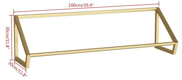 Cuier , V6 Gold Homs, 100 x 30 x 30 cm,auriu