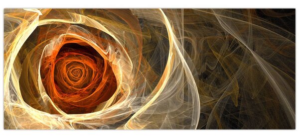 Tablou - Trandafiri abstracți în culori aprinse (120x50 cm)