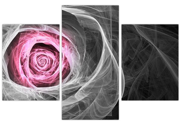 Tablou - Trandafir abstract, fucsia (90x60 cm)