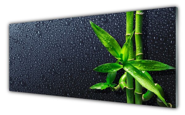 Tablou pe sticla Bamboo Tulpini Floral Verde