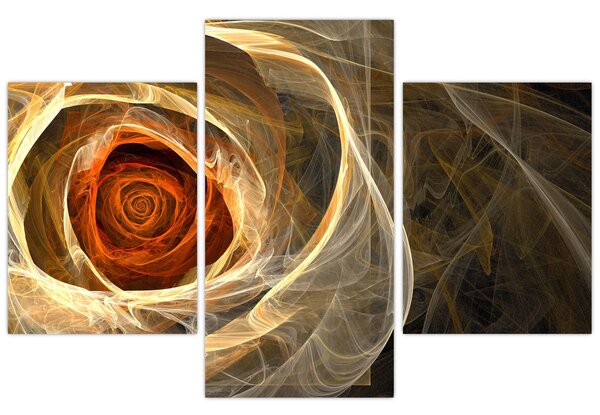 Tablou - Trandafiri abstracți în culori aprinse (90x60 cm)