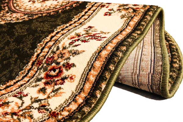 Covor Sufragerie, Model Oval 571 310, Crem Verde 80x150