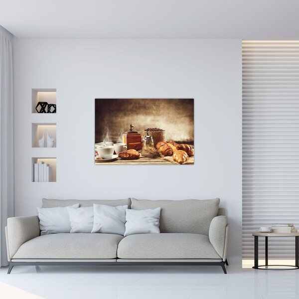 Tablou - Cafea și mic dejun (90x60 cm)