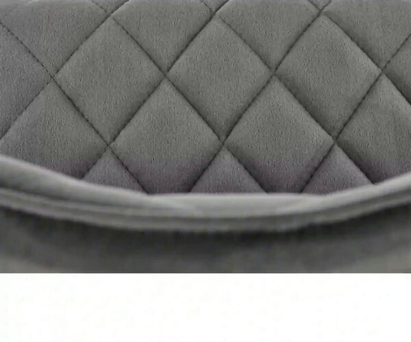 Scaun K450, gri/negru, stofa catifelata/metal, 44x58x85 cm