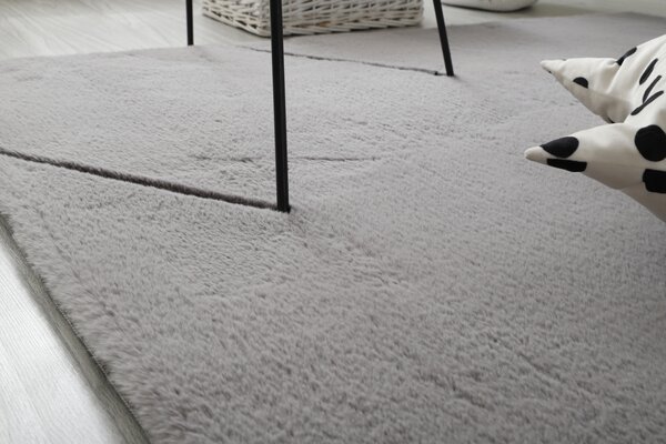 Coror Blanita Sufragerie Dormitor, Model LOP 070, Antiderapant, Soft, Gri 50 x 80
