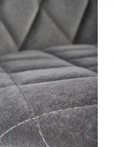 Scaun K450, gri/negru, stofa catifelata/metal, 44x58x85 cm