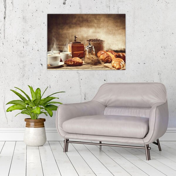 Tablou - Cafea și mic dejun (70x50 cm)
