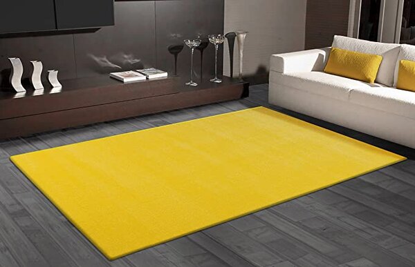 Covor Kolibri 11000-150, Marime 160 x 230 cm, Galben, Inaltime Fir 9 mm, Antialergic, Polipropilena, Living, Dormitor, Sufragerie, Birou 160 x 230
