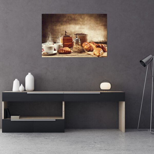 Tablou - Cafea și mic dejun (90x60 cm)