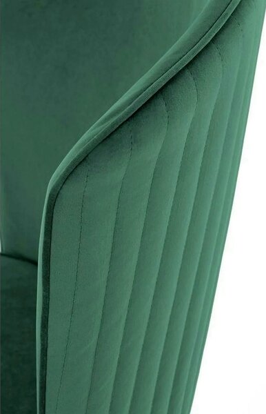 Scaun K446, verde/negru, stofa catifelata/metal, 51x55x86 cm