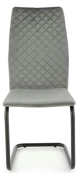 Scaun K444, gri/negru, stofa catifelata/metal, 44x54x97 cm