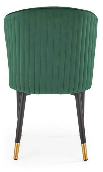 Scaun K446, verde/negru, stofa catifelata/metal, 51x55x86 cm