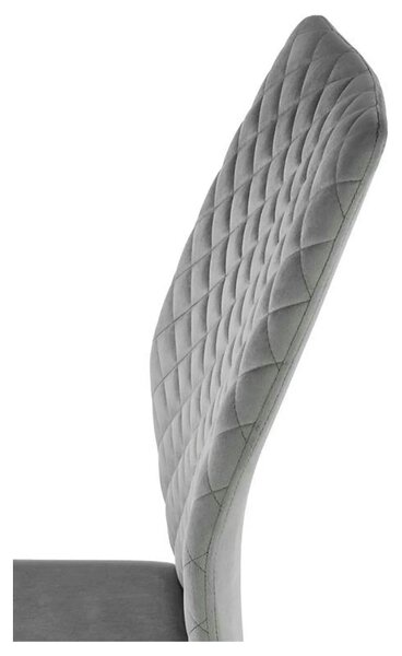 Scaun K444, gri/negru, stofa catifelata/metal, 44x54x97 cm