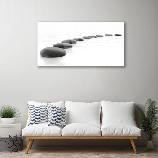 Tablou pe sticla Pietre Art Gray