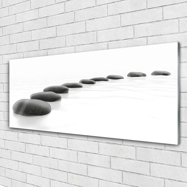 Tablou pe sticla Pietre Art Gray