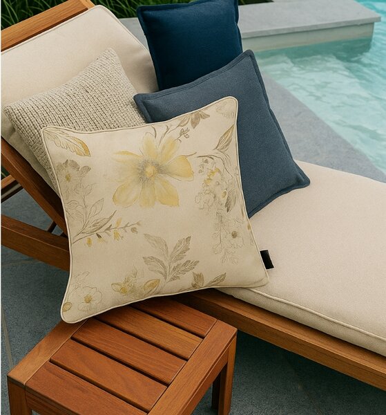 Perna de exterior SOPHIE YELLOW 50x50 cm, bej