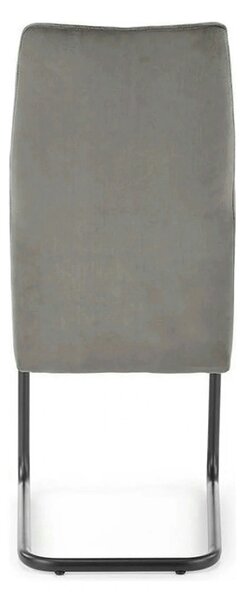 Scaun K444, gri/negru, stofa catifelata/metal, 44x54x97 cm