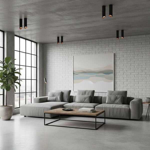 LAMPA PLAFON MODERNA AURIE NEAGRA 30 CM APP572-1C