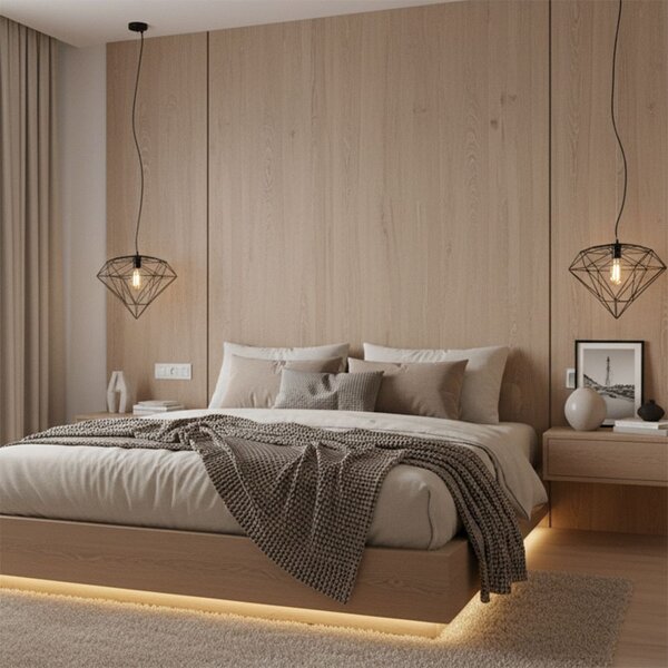 LAMPĂ DE CULOARE DIAMANT METAL LOFT BLACK APP563-1CP
